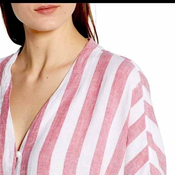 NWOT RAILS Thea Tie Front Button Up in Seville Stripe - Picture 9 of 15